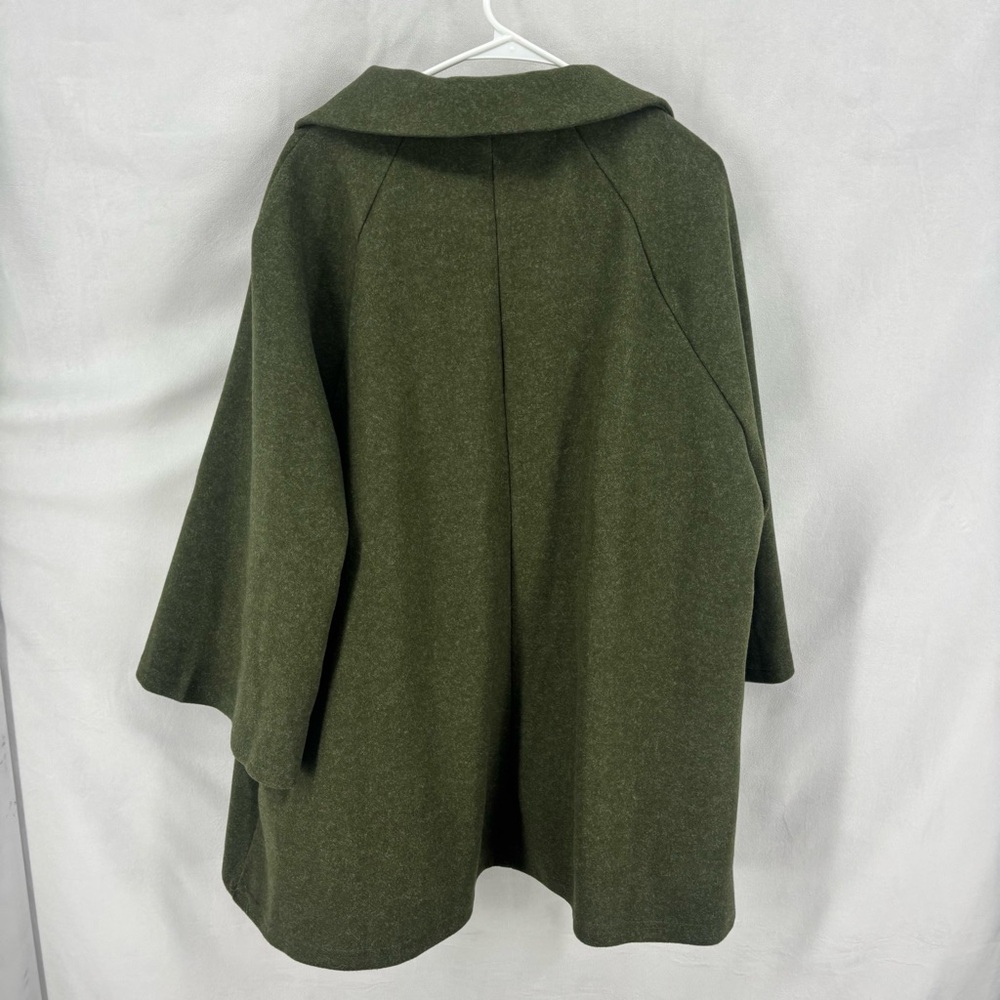 BloomChic Green A Line Button Jacket Flared Sleev… - image 3